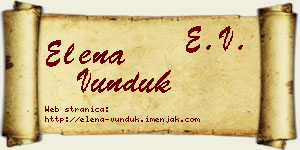 Elena Vunduk vizit kartica